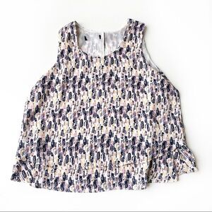 Simply Styled Abstract Print Chiffon Tank S